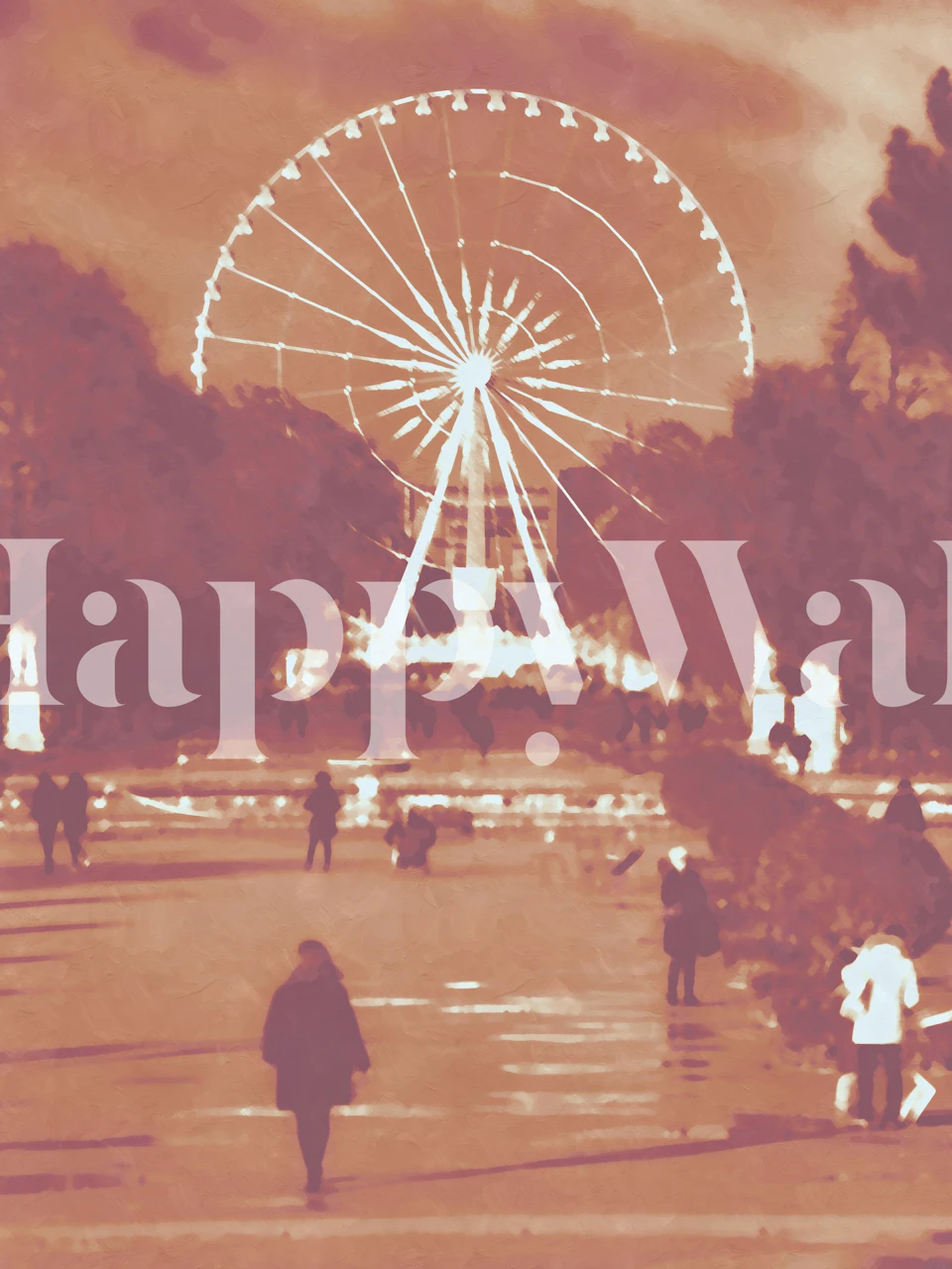 Park Art wallpaper featuring a ferris wheel scene