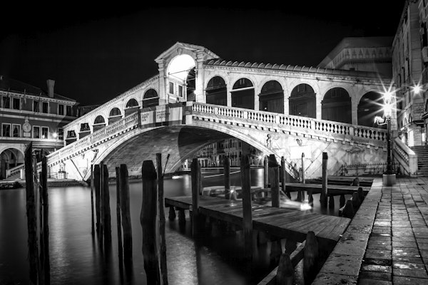 VENICE Rialto Bridge at Night