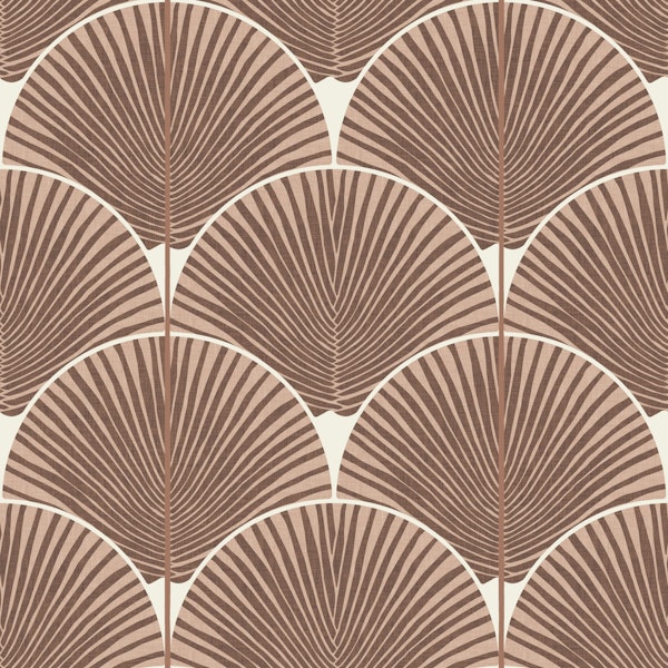 Japandi palms - mocha mousse - Pantone color