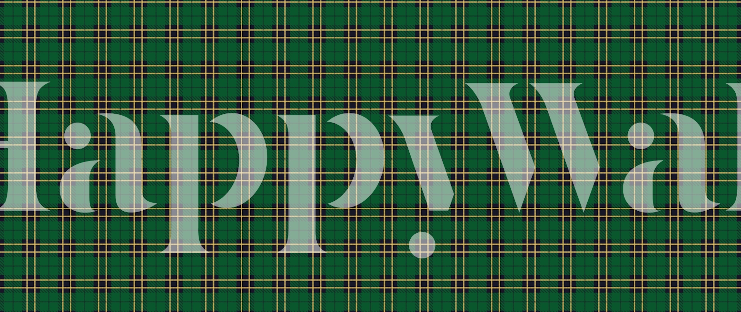 Papel de parede Green Plaid Classic em um quarto interior