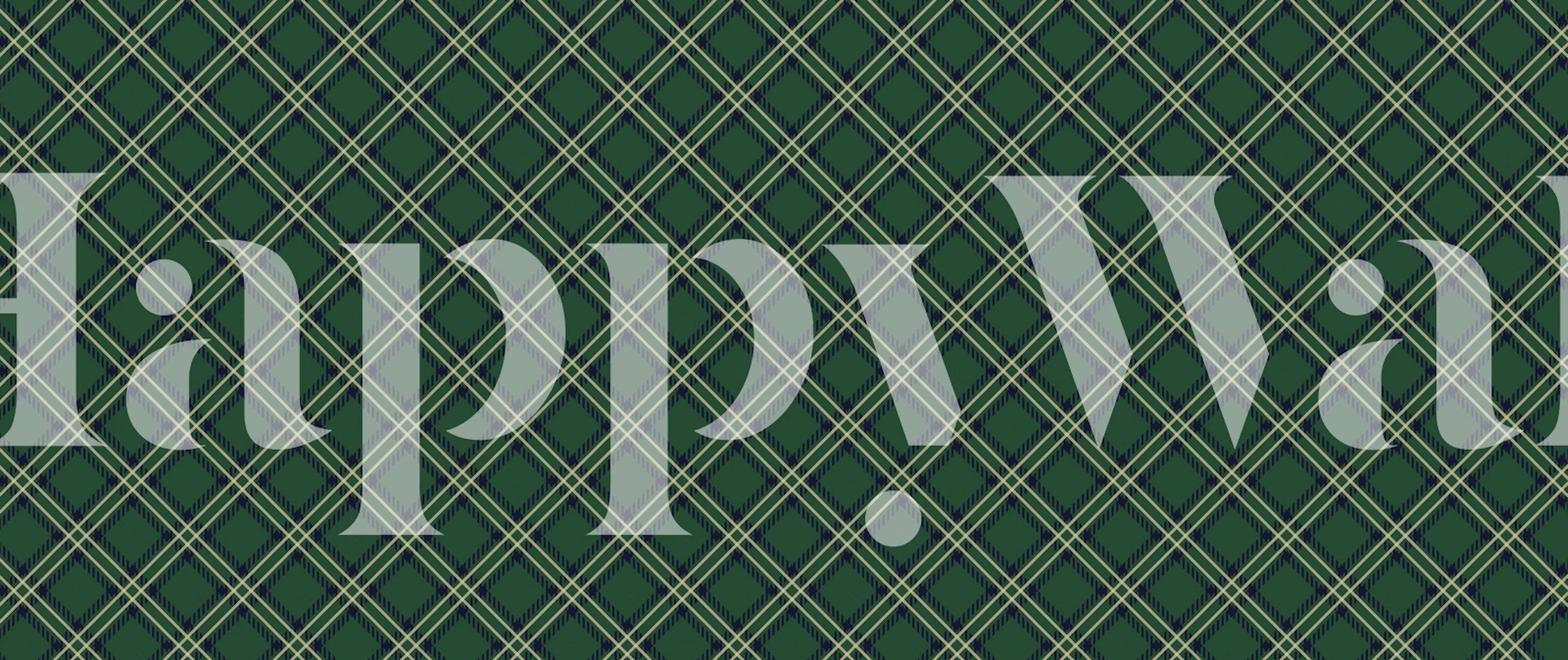 St Patrick Plaid wallpaper displayed in a room