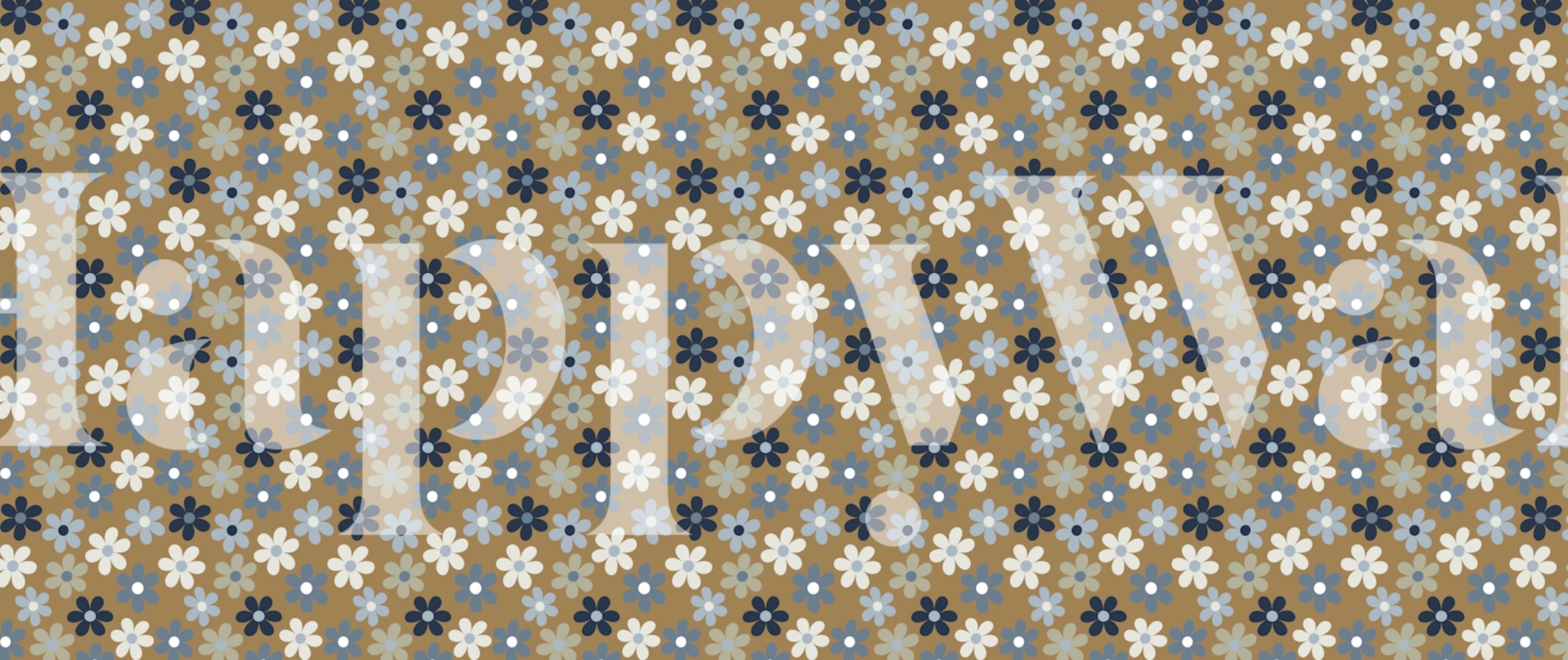 carta da parati Elegant Flowers Fall in una stanza