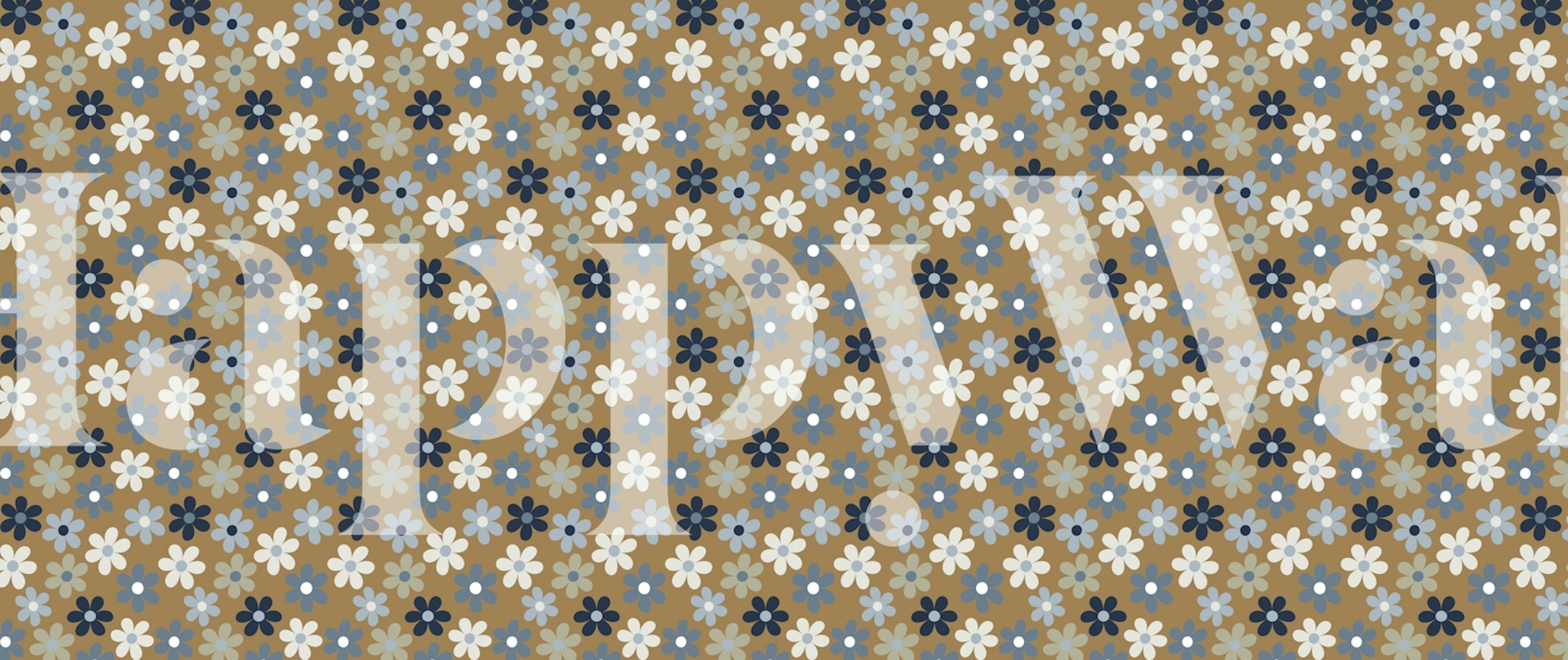 Elegant Flowers Fall tapet i ett rum