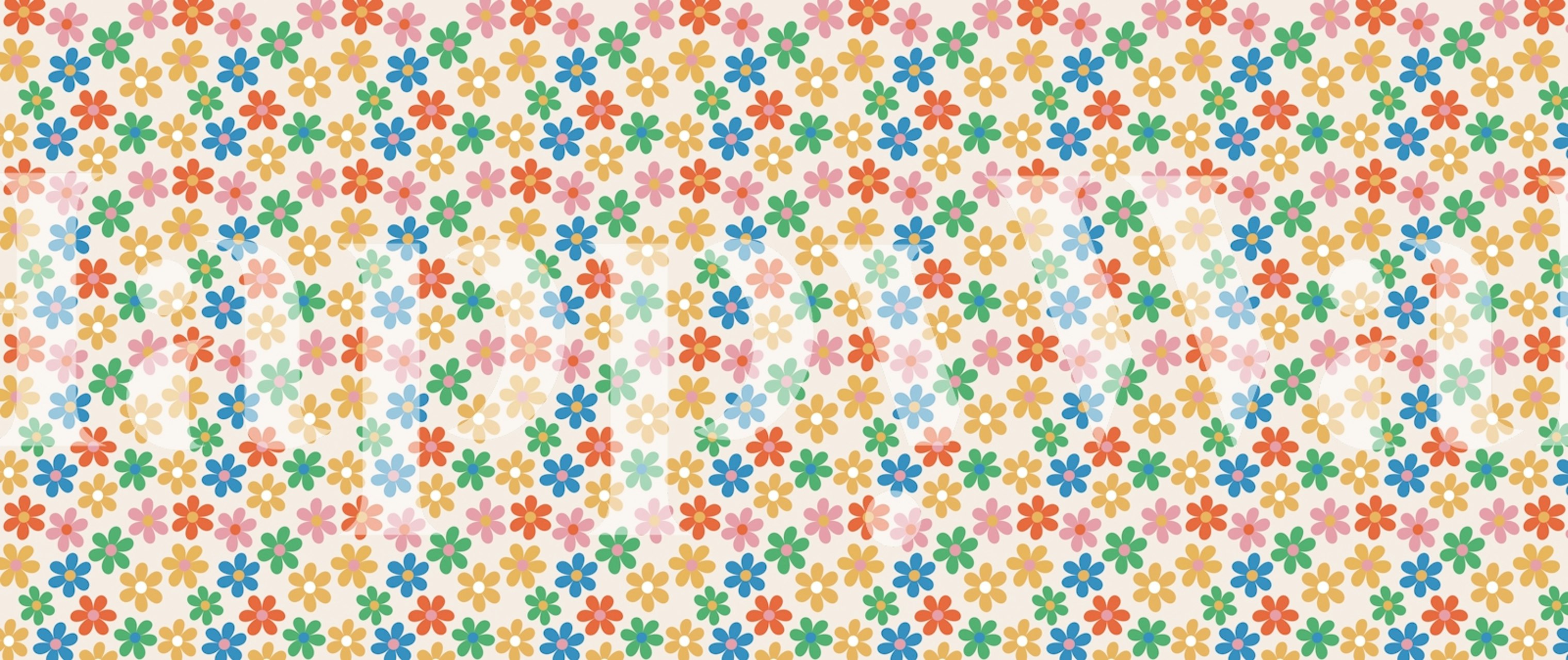 Elegant Flowers Colors tapetti huoneessa