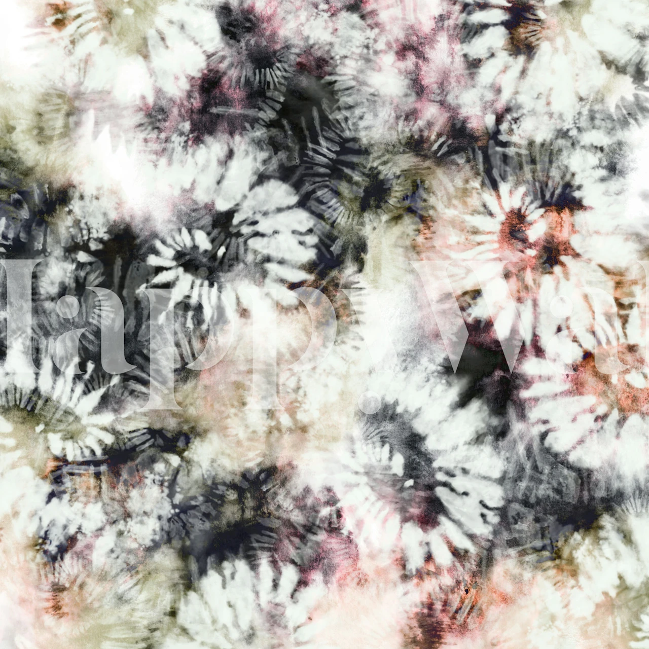 Soft Pastel Shibori tapet i et rom