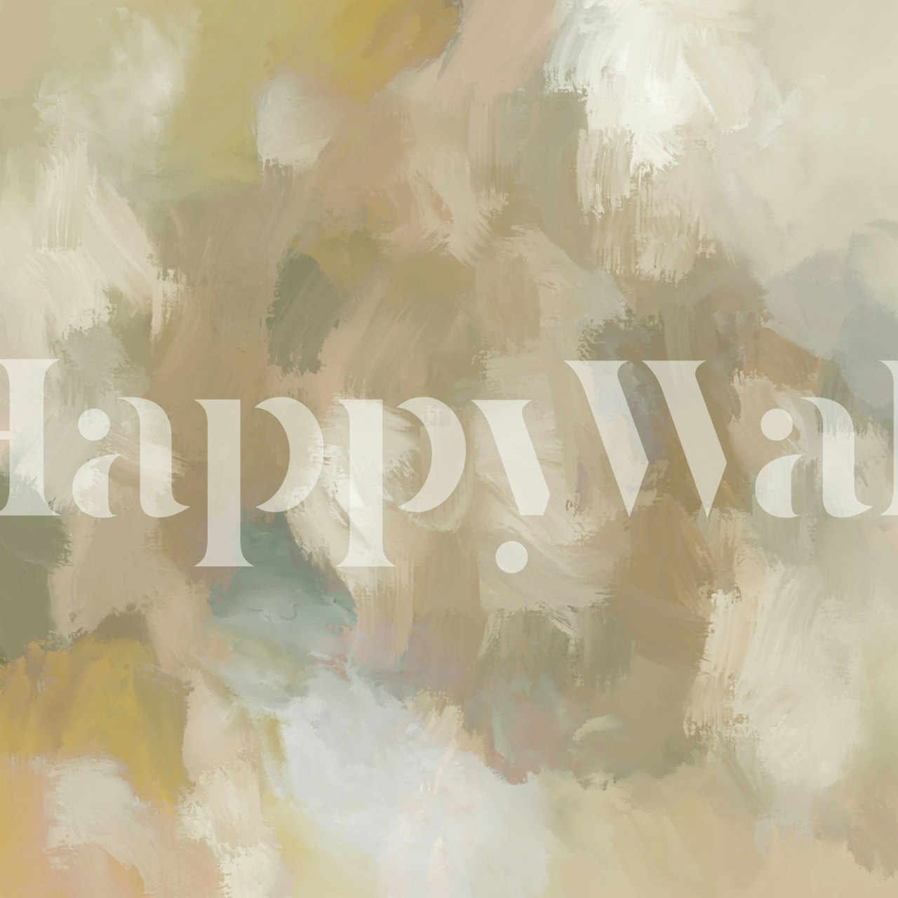 Contemporary neutral shades wallpaper in a room