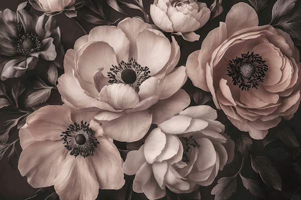 Antique Blush Floral Charm