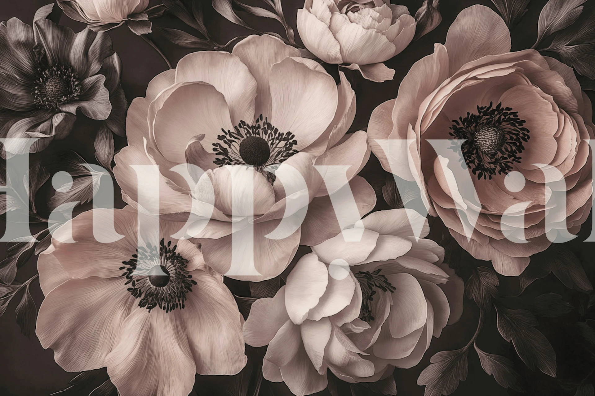 Antique Blush Floral Charm in een kamer