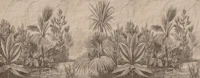 Antique Tropical Vista Neutral Sepia tapete