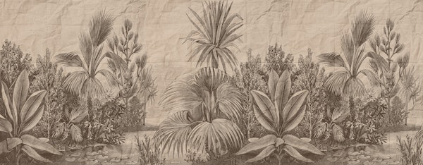 Antique Tropical Vista Neutral Sepia
