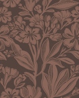 Rustic Cacao Brown Floral Elegance tapete