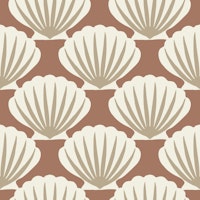 Seashell Mocha Mousse Harmony (Small scale) wallpaper