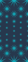 Expanding Stars - turquoise on navy tapetit