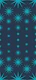 Expanding Stars - turquoise on navy