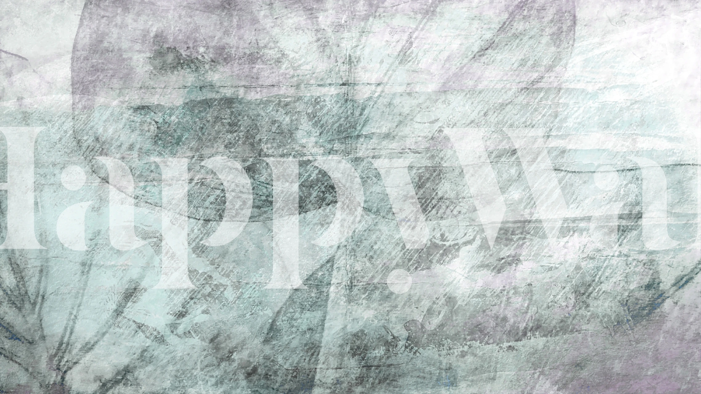 Botanical leaf illustration in soft pastels and gray wallpaper