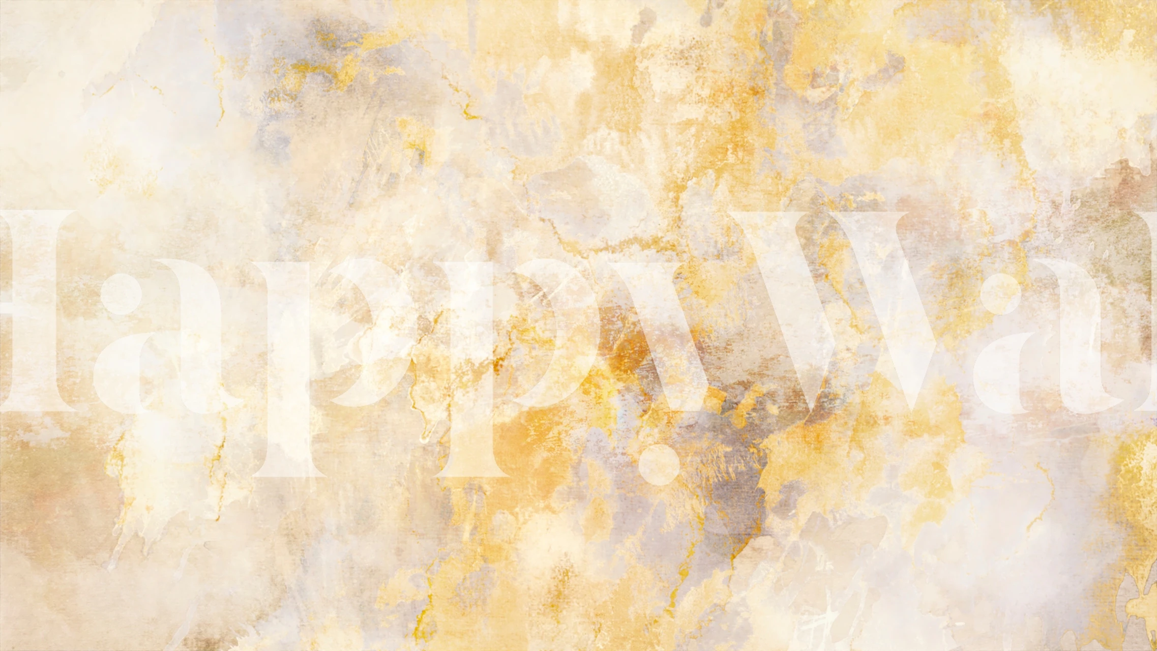 Abstract gold and cream marble wallpaper with soft textures