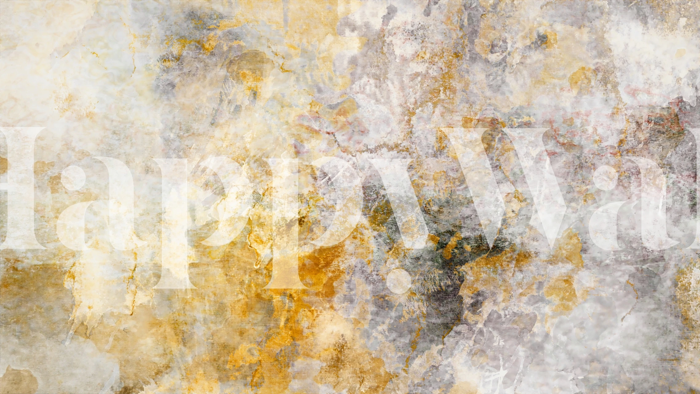 Aged Gold Impressions wallpaper in a room