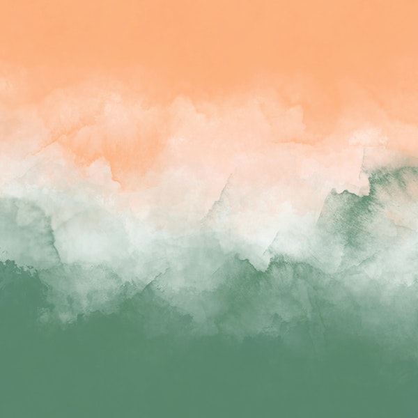 Mint & Coral Cloudscape