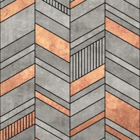 Concrete and Copper Chevron tapete