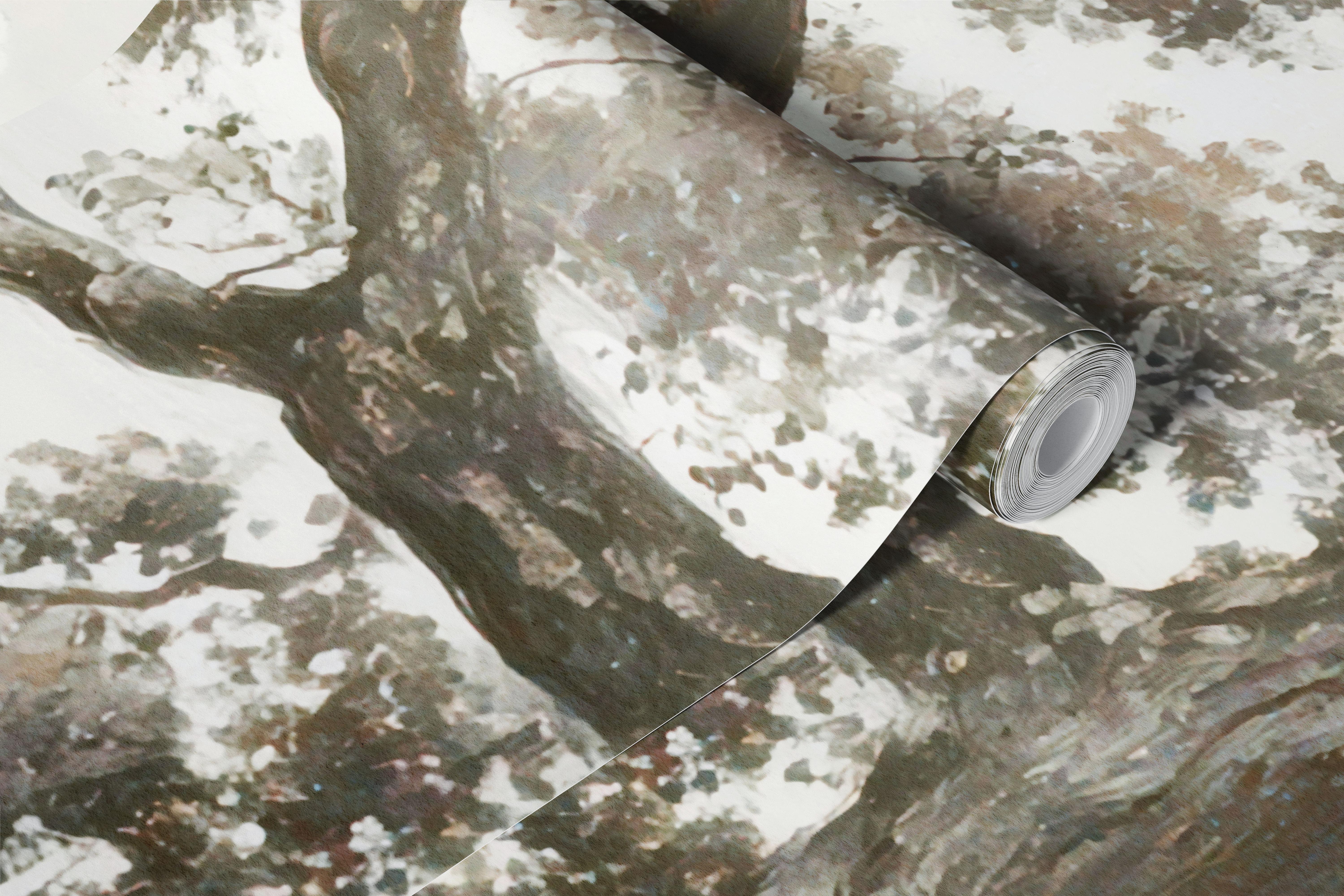 Timeless Oak Panorama wallpaper in a room