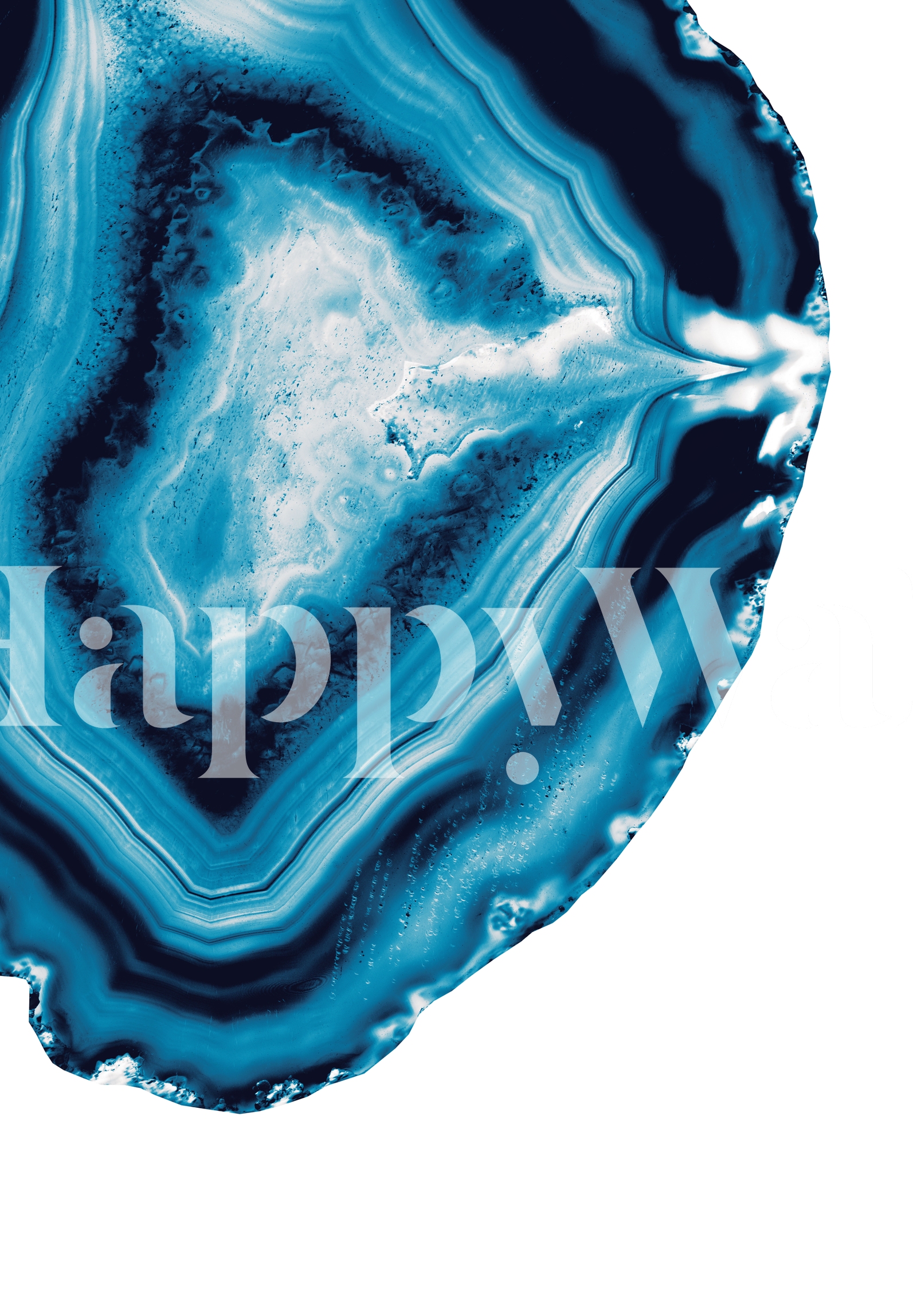 Blue Agate 3-Part 1 Wallpaper | Happywall