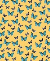 Blue Yellow Butterfly Glam 1 wallpaper