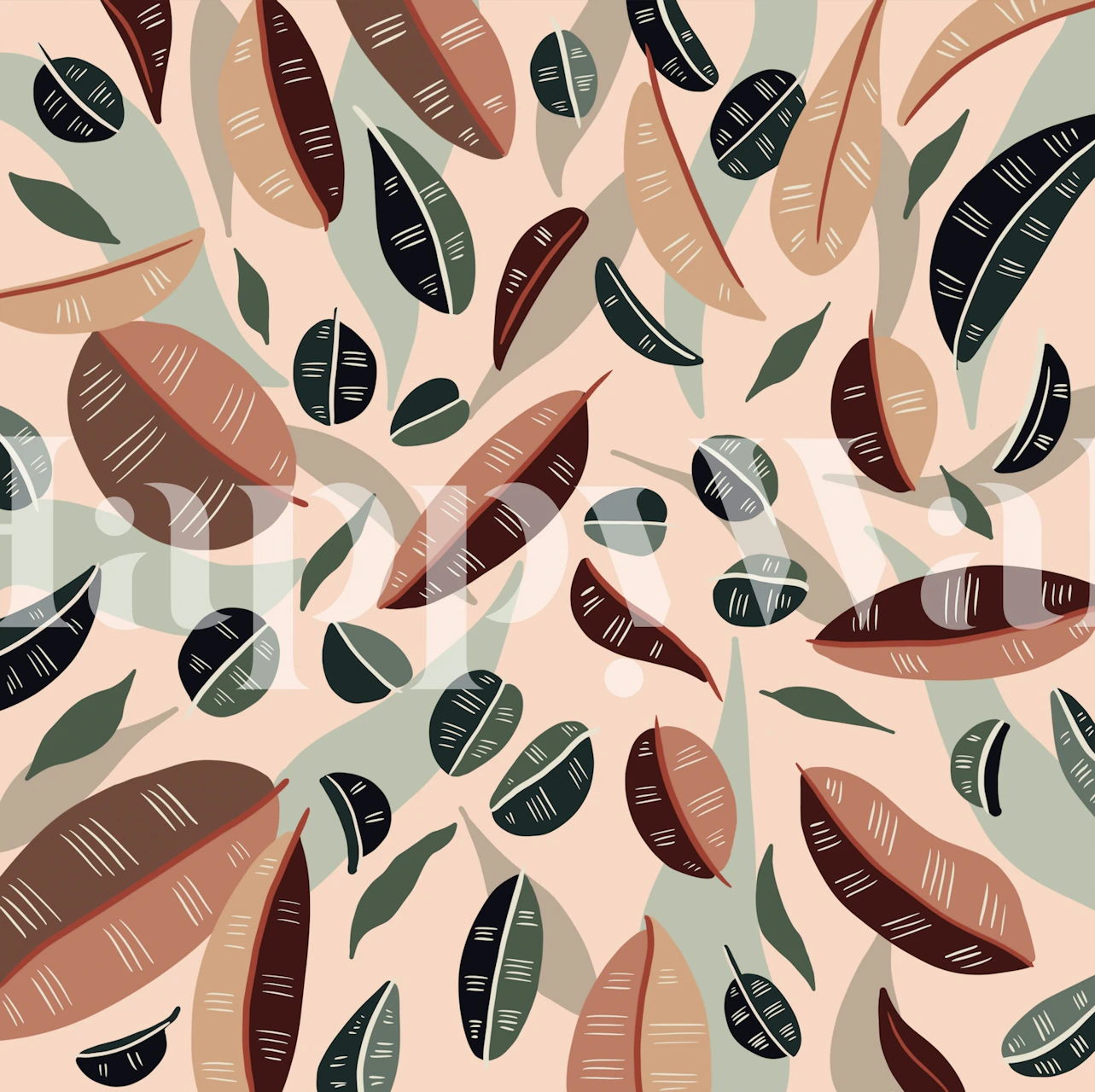 Autumn Hues Foliage Tapete in einem Raum