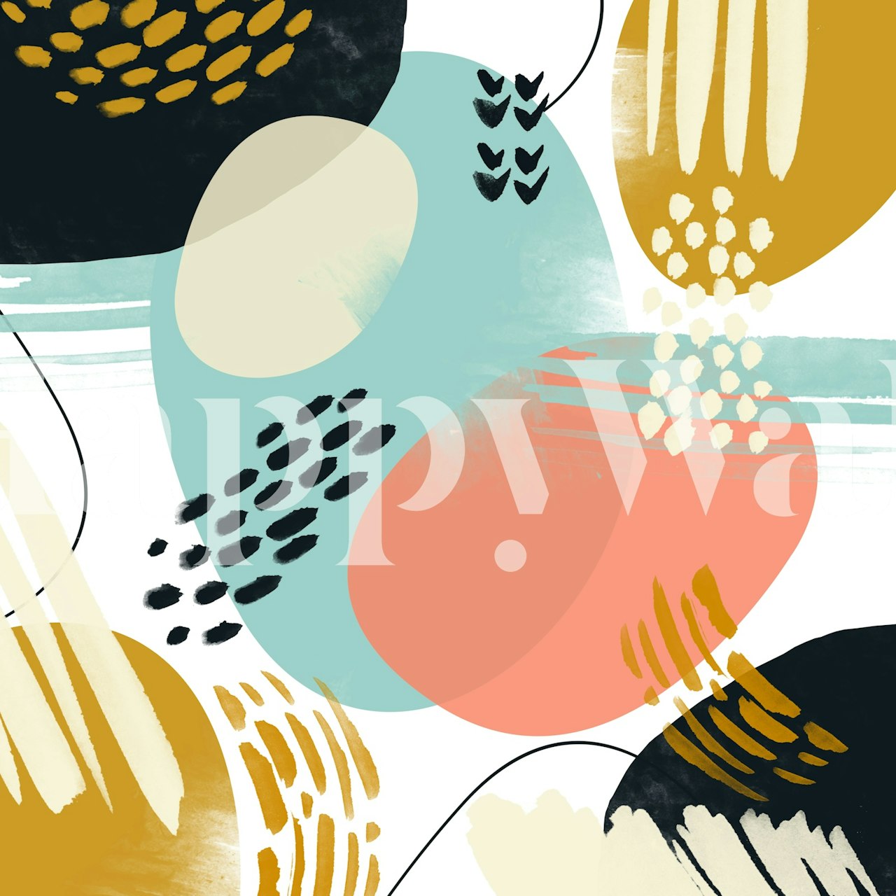 Urban Style Strokes tapetti huoneessa