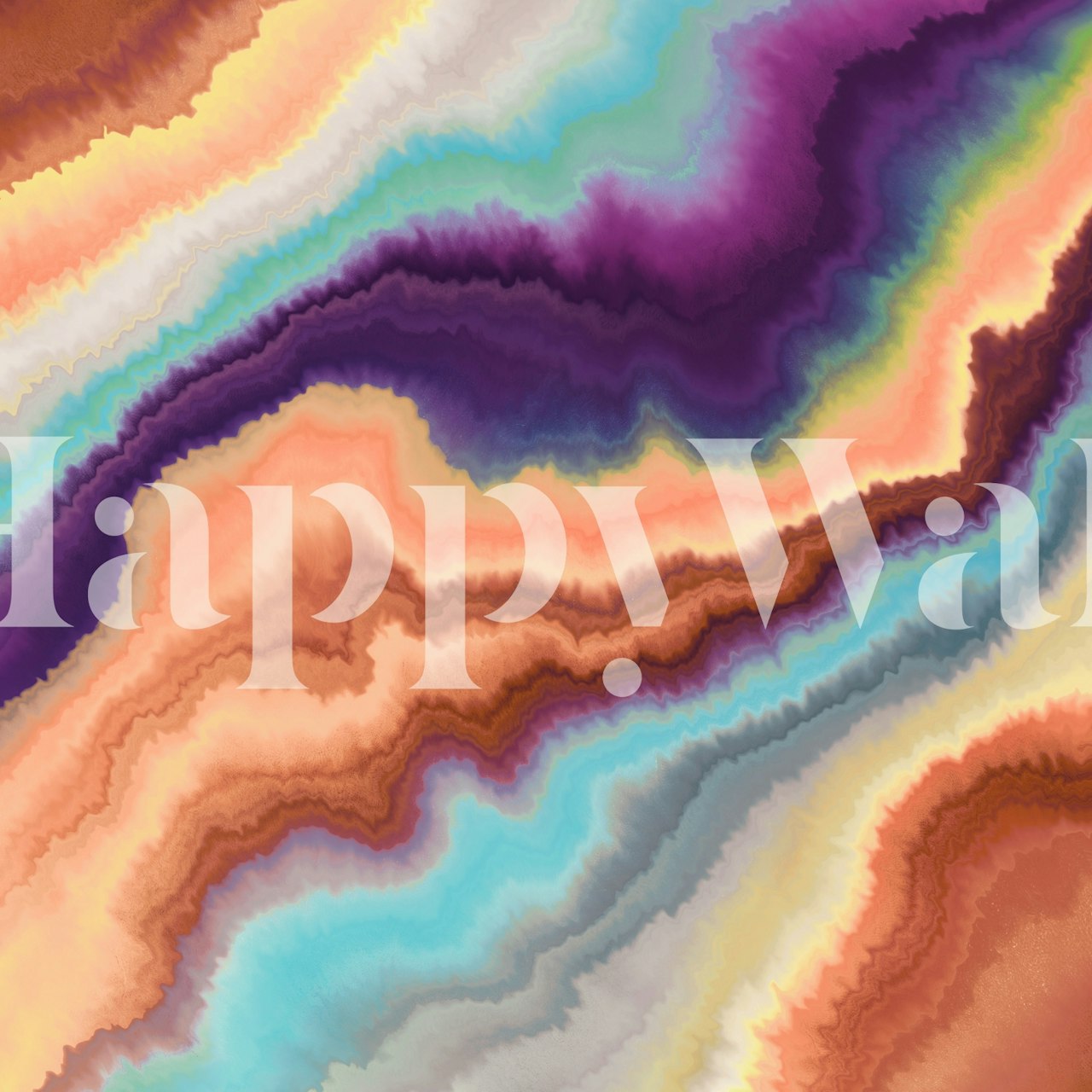 Colorful Canyon Escape tapet i et rum