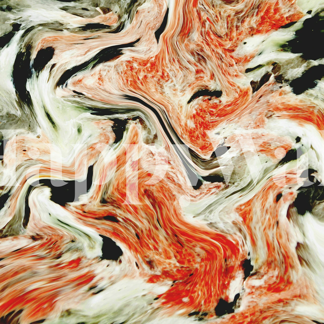 Fiery Marble Essence wallpaper in a room