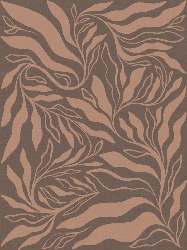 Elegant Botanical Flair • Mocha Mousse