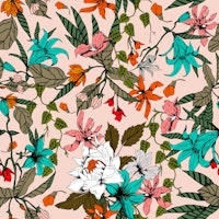 Lush Floral Oasis papel de parede