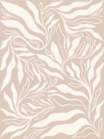 Serene Botanic Flow • Cream & Mocha Mousse tapety