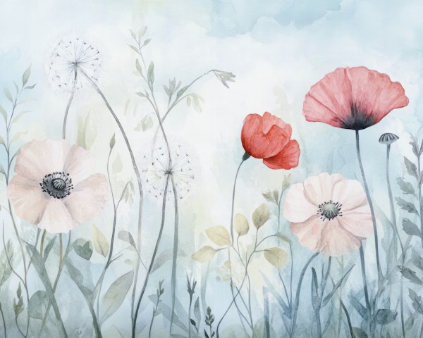 Ethereal Blooms in Mist