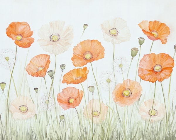 Pastel Poppies Whisper