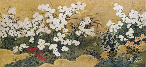 Golden Chrysanthemum Painting