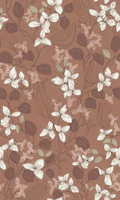 Floral elegance relaxed mocha mousse tapet