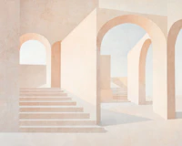 Minimalist Archway Painting behang