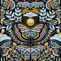 Bohemian Butterflies Flowers Cats 02 WP wallpaper