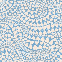 Heart Fern Garland Sky Blue WP wallpaper