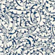 Modern Banana Leaves and Flowers Blue WP