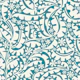 Modern Banana Leaves and Flowers Turquoise WP