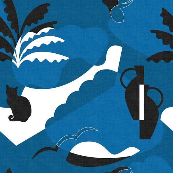 Greek Abstraction Night in Blue WP