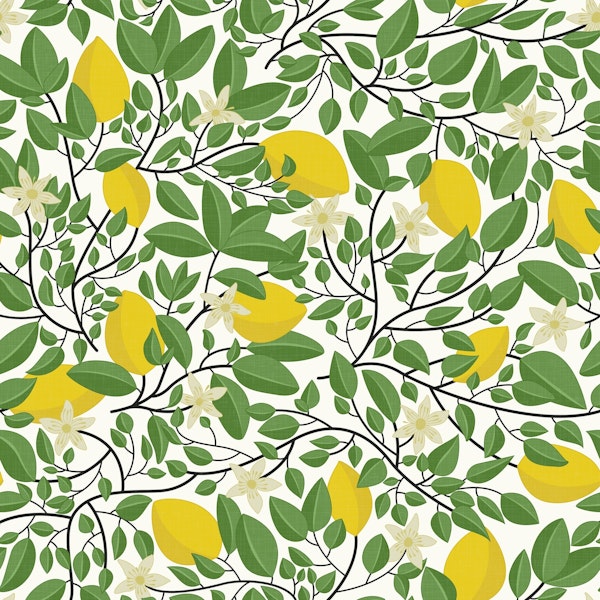 Mediterranean Garden Lemon Tree on Light WP