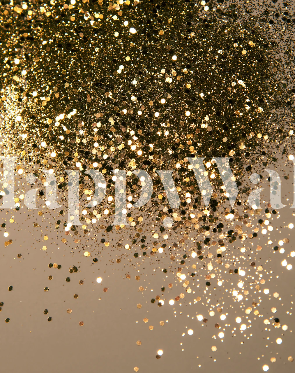 Kultainen ja ruskea glitter gradienttiseinämaalaus