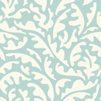 Modern Tropical Leaves on Clearwater Blue WP tapete