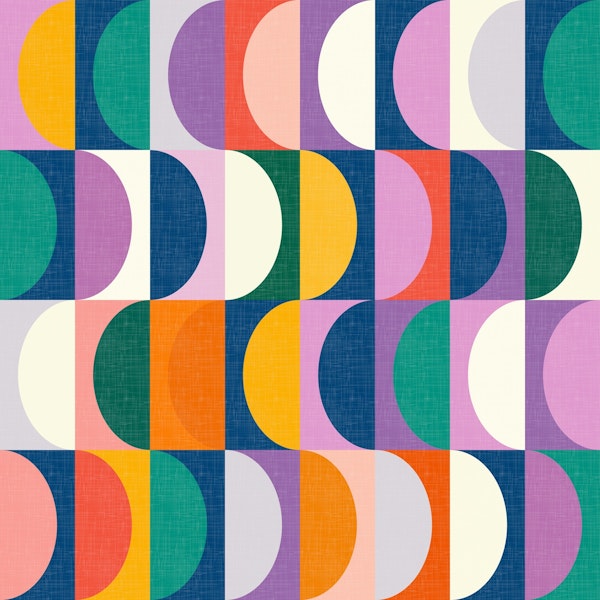 Mid Century Modern Shapes Summer in Peru WP