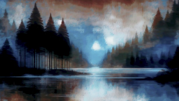 Moody Pine Forest Lake