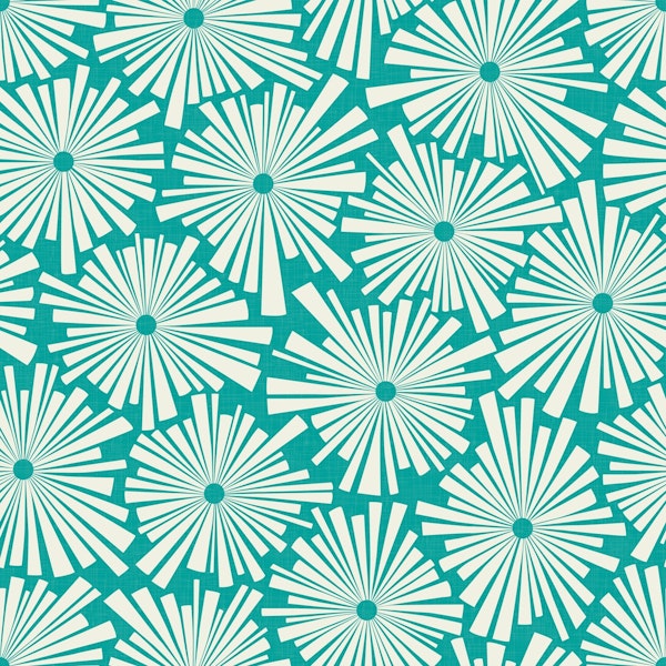 African Nature Flowers on Turquoise WP