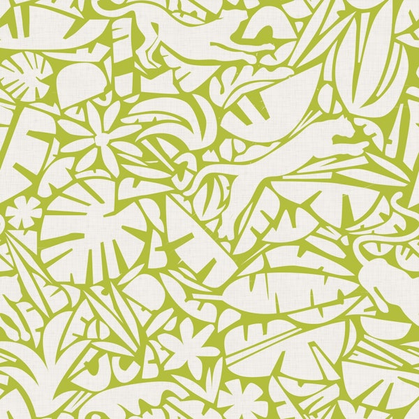 Joyful Jungle Cut Outs on Lime Green WP